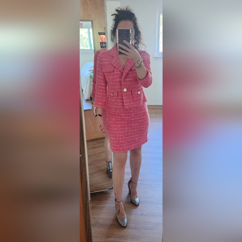 Kate Spade Vibrant Pink Tweed Dress